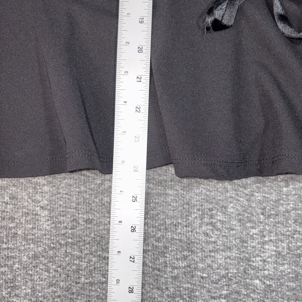 Cato Black Tiered Pull On Medium Skirt with Bow & Ruffle Stretchy Waist - Picture 4 of 12